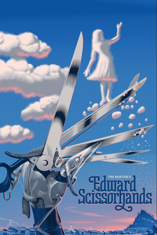 1990 Edward Scissorhands Movie Poster 24x36 Tim Burton Fantasy Classic - PosterFire.com