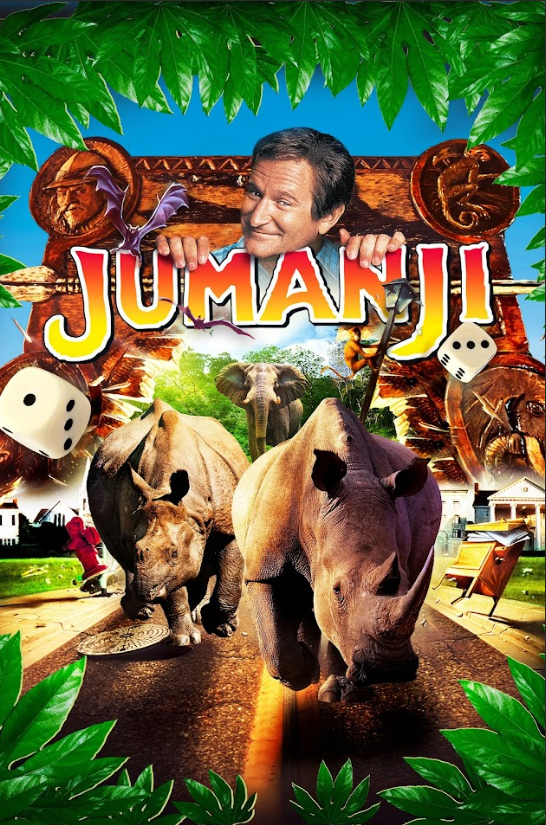 Jumanji 1995 Movie Poster 24x36 - Adventure Fantasy, Robin Williams, Jungle Thri - PosterFire.com