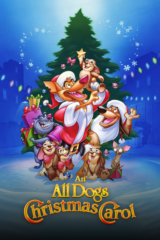 An All Dogs Christmas Carol (1998) Movie Poster 24x36 Holiday Animation, Family