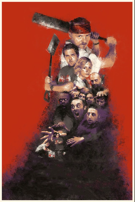 Shaun of the Dead 2004 Movie Poster 24x36 Simon Pegg Cult Zombie Comedy Classic - PosterFire.com