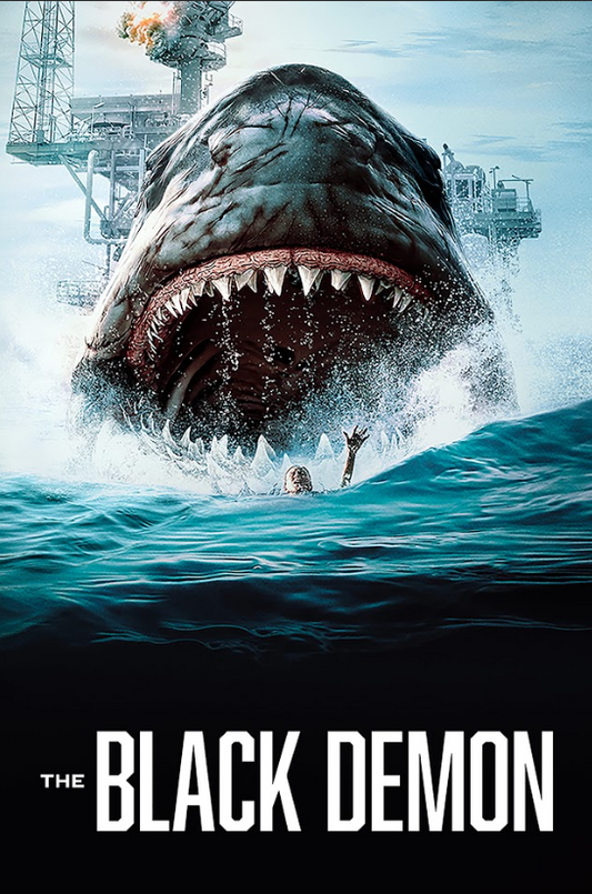 The Black Demon 2023 Poster 24x36 - Horror Thriller Giant Shark Suspenseful