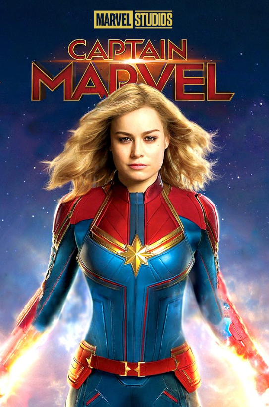 Captain Marvel 2019 Poster 24x36 - Brie Larson Superhero Sci-Fi Action Marvel - PosterFire.com