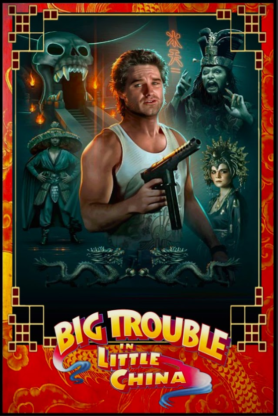 Big Trouble in Little China 1986 Poster 24x36 Kurt Russell Action Fantasy Art - PosterFire.com