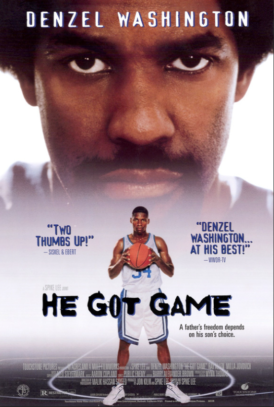 He Got Game 1998 Poster 24x36 - Denzel Washington Basketball Drama Sports Thrill