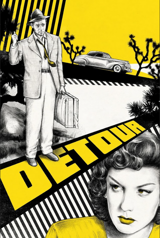 Detour 1945 Poster 24x36 - Film Noir Classic Suspense Drama