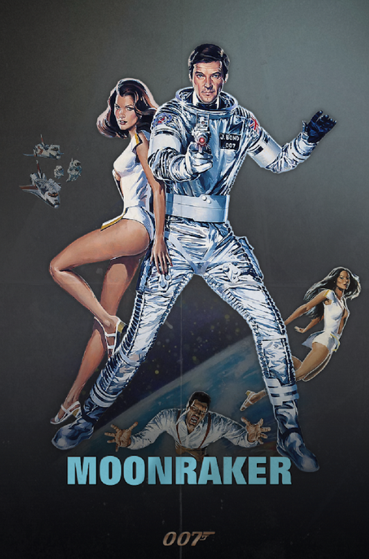 Moonraker 1979 Movie Poster 24x36 - James Bond, Sci-Fi Action, Roger Moore, Spac - PosterFire.com