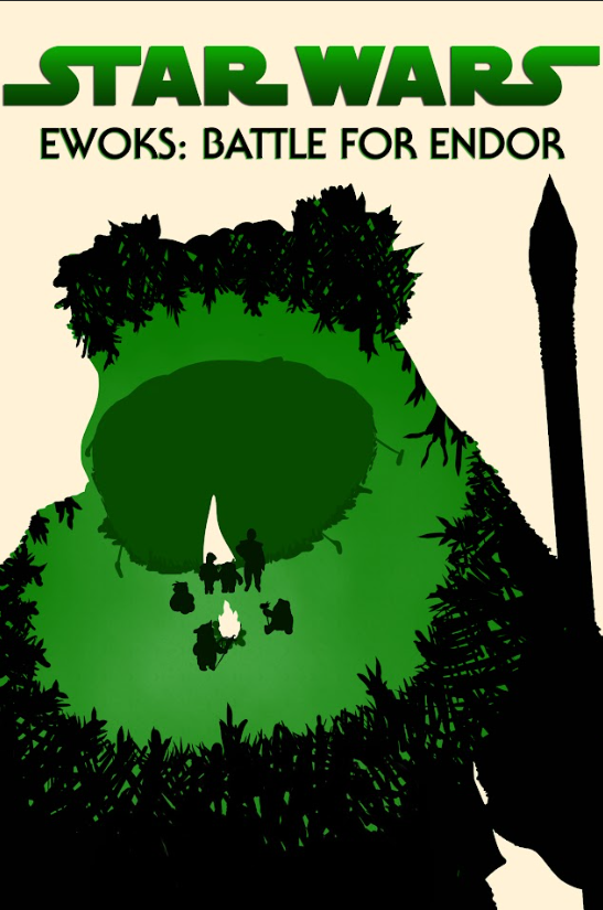 1985 Ewoks: The Battle for Endor Poster 24x36 Star Wars Adventure Film - PosterFire.com