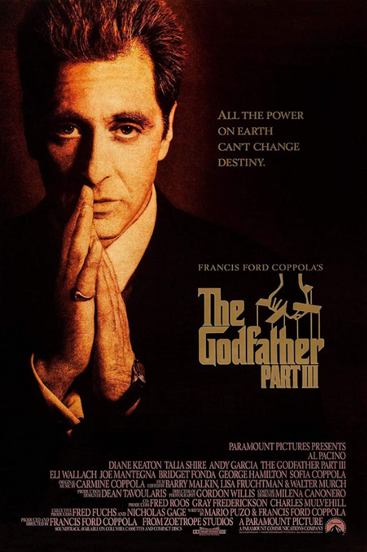 The Godfather Part III (1990) 24x36 Movie Poster Iconic Crime Drama Classic Art - PosterFire.com