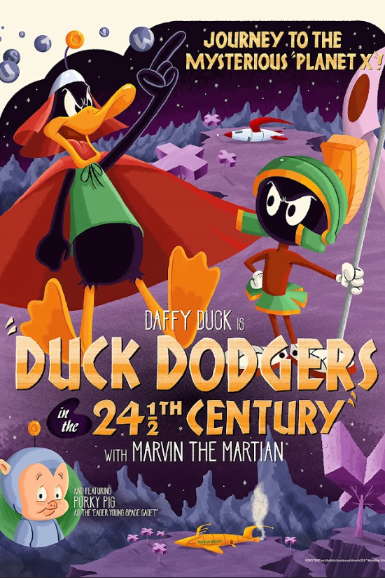 1953 Duck Dodgers in the 24½th Century Poster 24x36 | Classic Animated Short