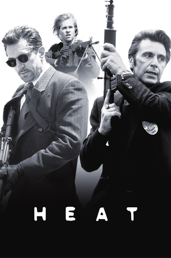 Heat 1995 Poster 24x36 - Crime Thriller Al Pacino Robert De Niro Action Drama