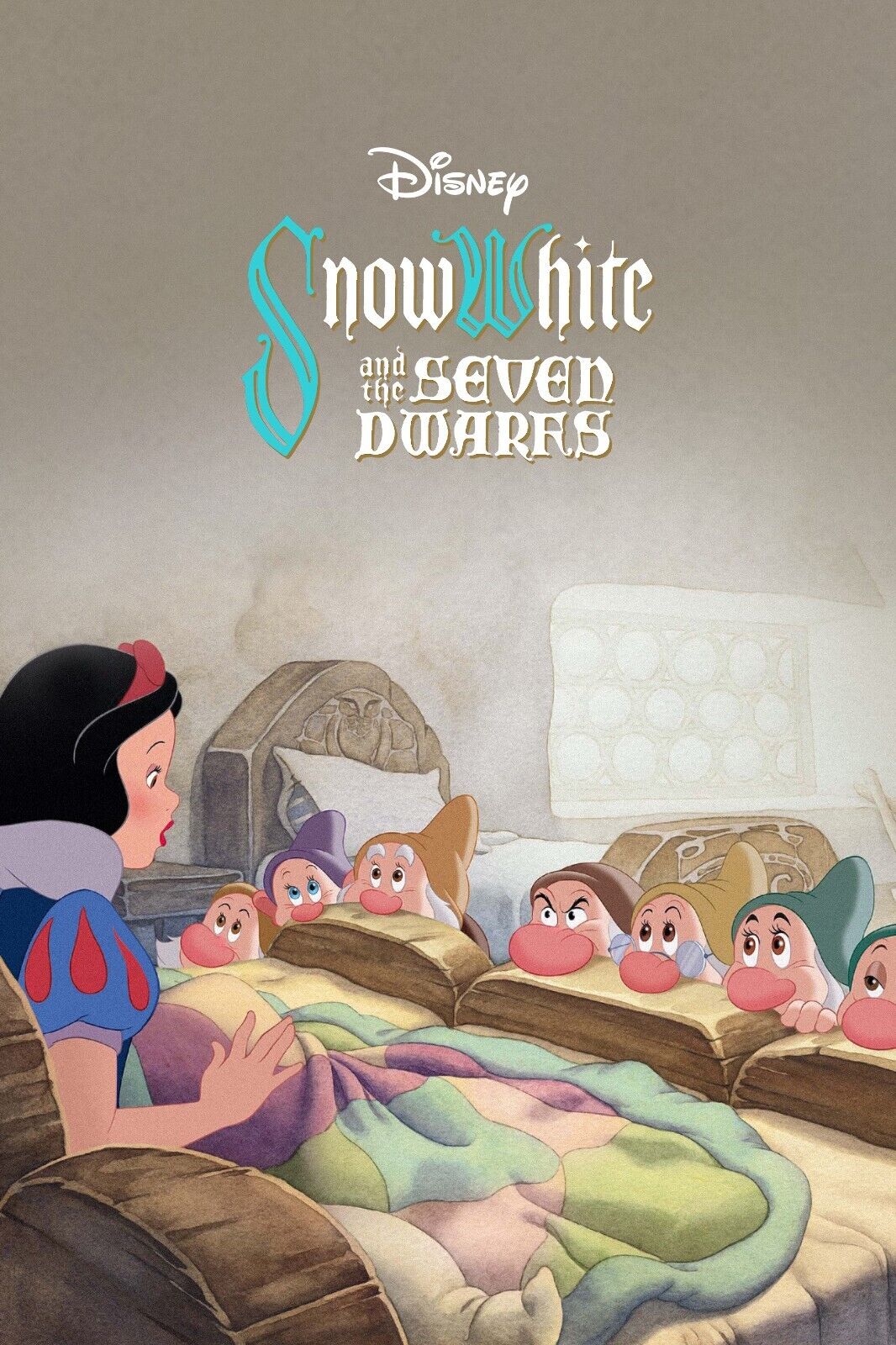 Snow White and the Seven Dwarfs 1937 24x36 Poster Disney Animated Classic Film - PosterFire.com