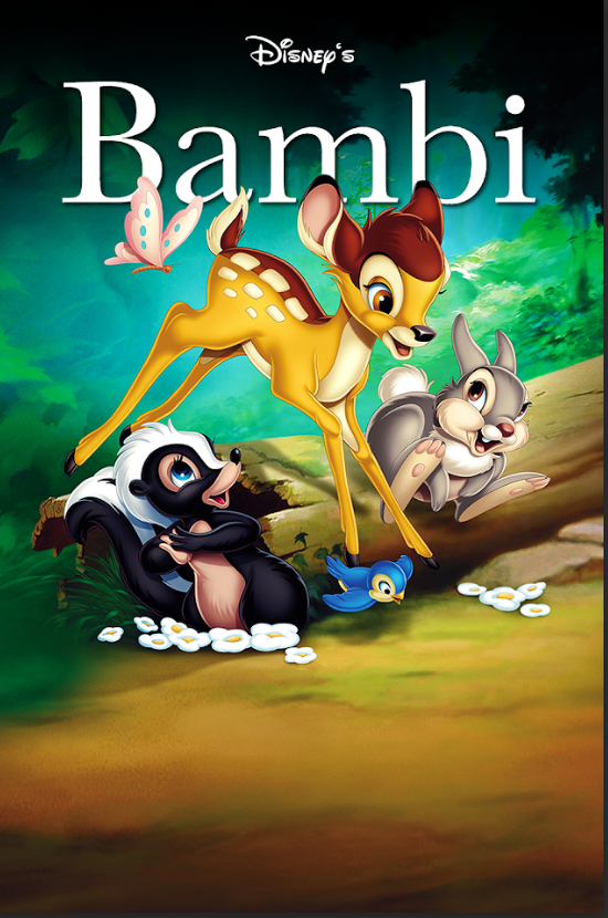 Bambi (1942) 24x36 Poster - Disney Classic, Animated Family Film Poster