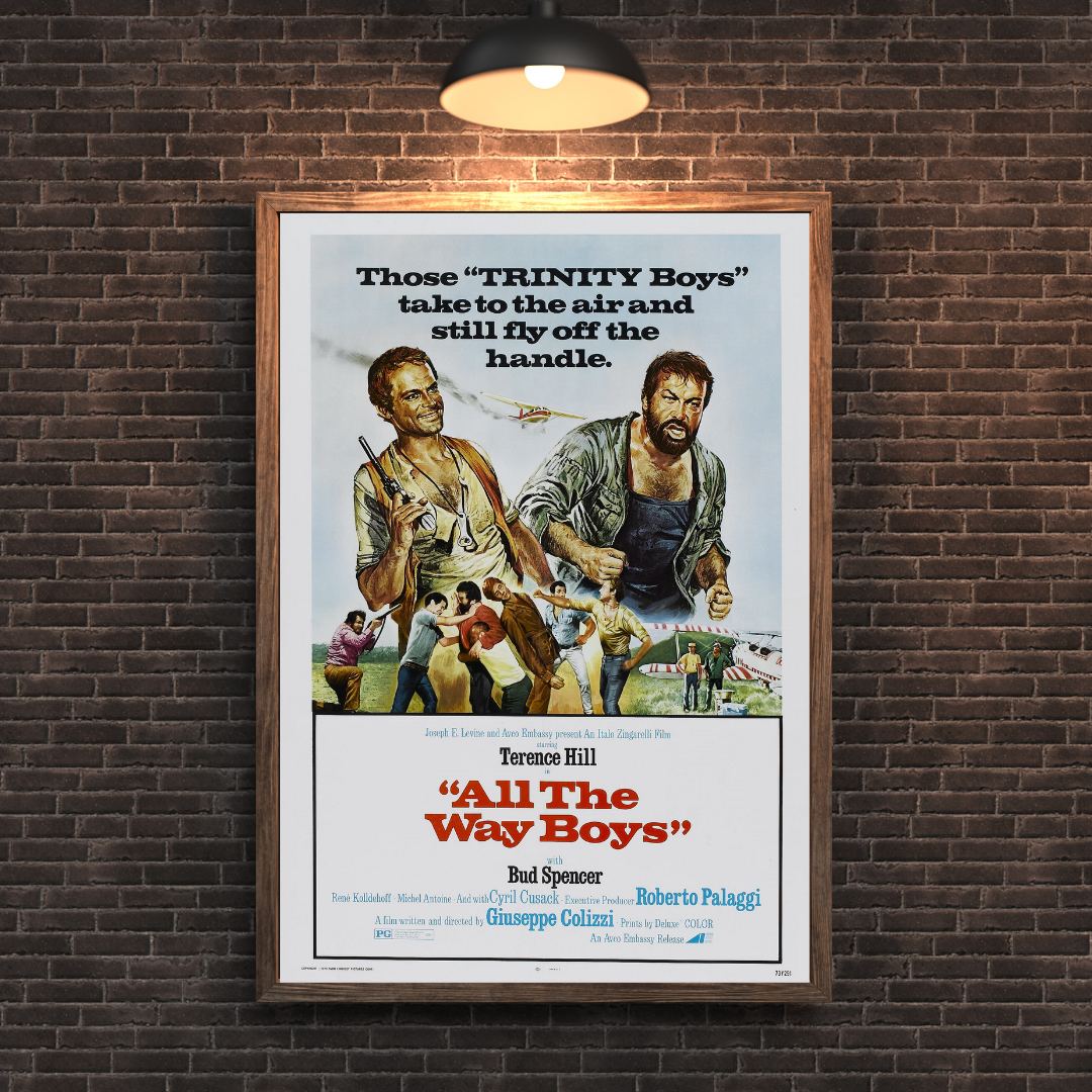 All the Way Boys Movie Poster - Vintage Action Comedy Collectible Art Print