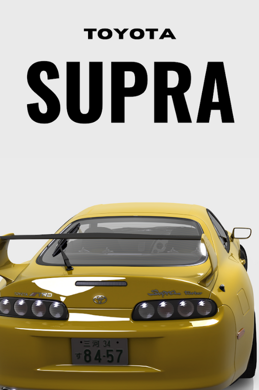 Toyota Supra MK4 Poster 24x36 - Iconic 90s JDM Turbo Legend Wall Art