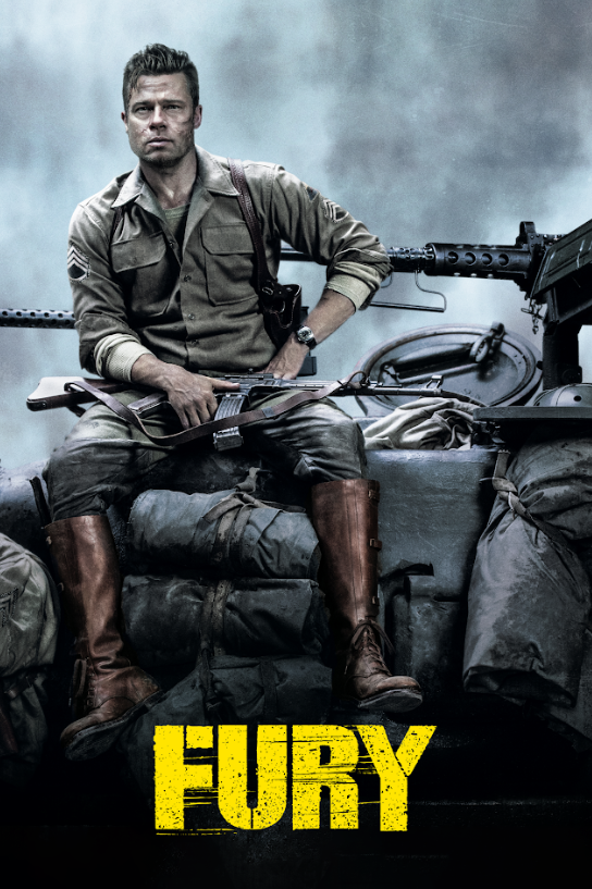 Fury 2014 Movie Poster 24x36 | WWII Action Epic | Brad Pitt, Tank Warfare Thrill - PosterFire.com