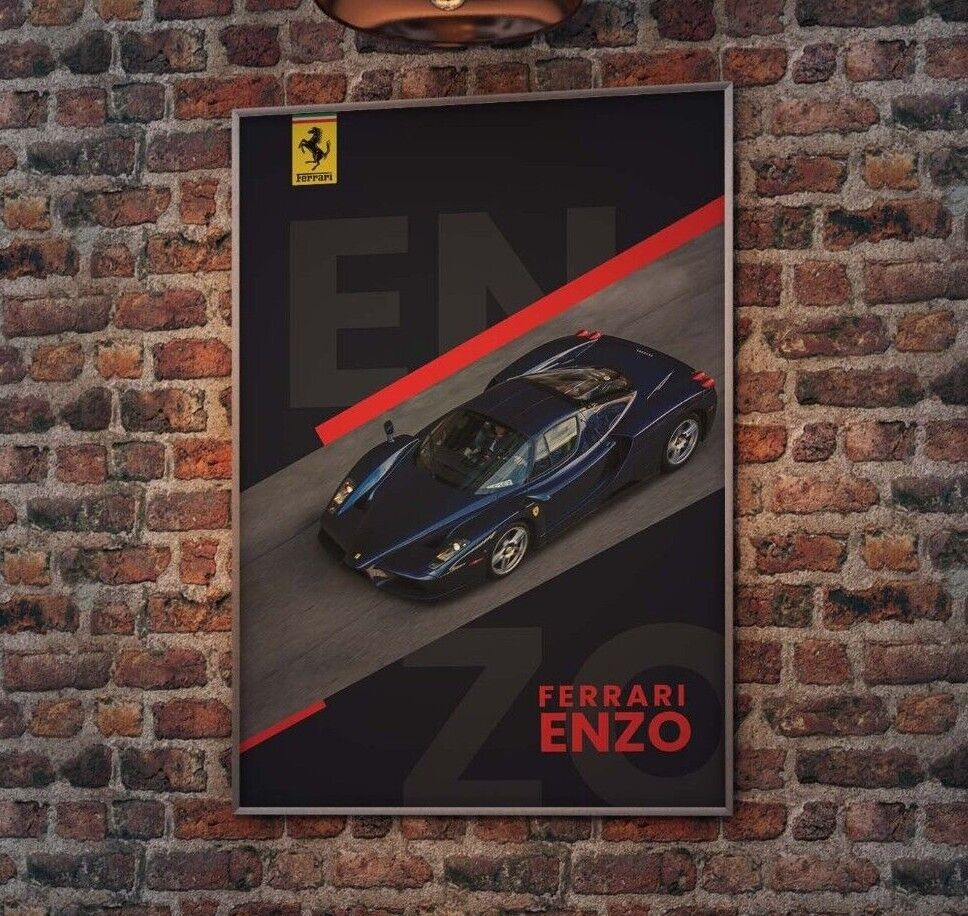 Ferrari Enzo Wall Poster 24x36 f50 rwb decor mclaren f1 supercar SF90 f8 tributo - PosterFire.com