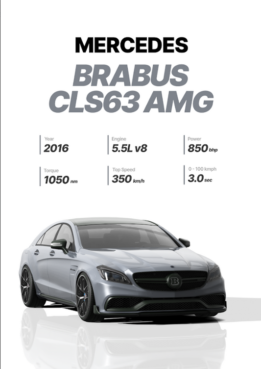 Mercedes Brabus CLS63 AMG 24x36 Poster - High Performance, Luxury, Sleek Design - PosterFire.com