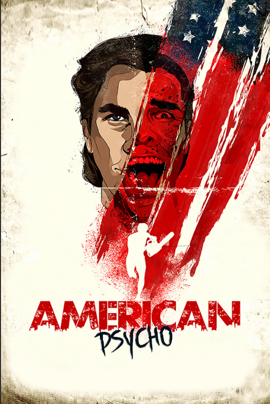 American Psycho (2000) 24x36 Poster Christian Bale Psychological Thriller Poster - PosterFire.com