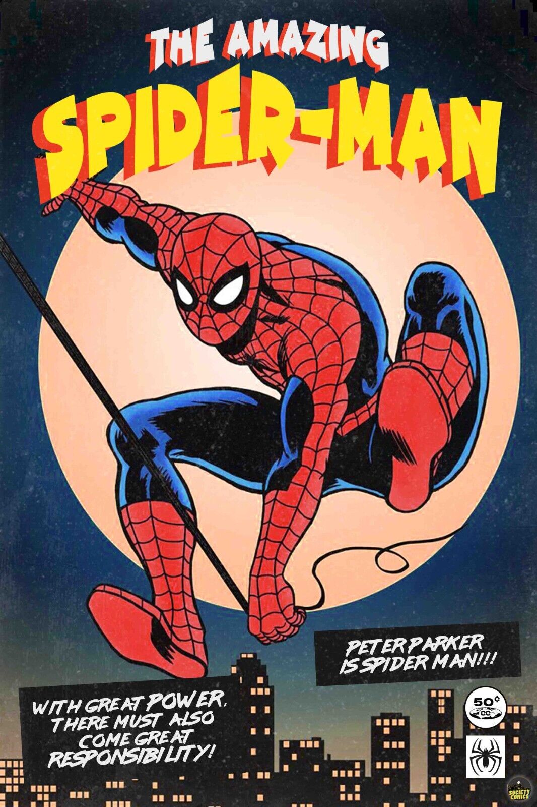 vintage Spiderman comic poster 24x36 ultimate peter parker miles morales porker - PosterFire.com