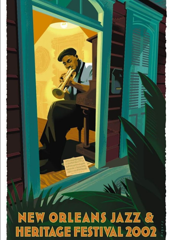 New Orleans Jazz & Heritage Festival 2002 Poster 24x36 - Iconic Event, Vibrant - PosterFire.com