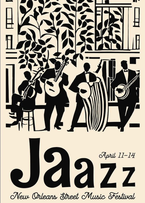 New Orleans Street Music Festival Poster 24x36 - Jazz Extravaganza, Vibrant Art