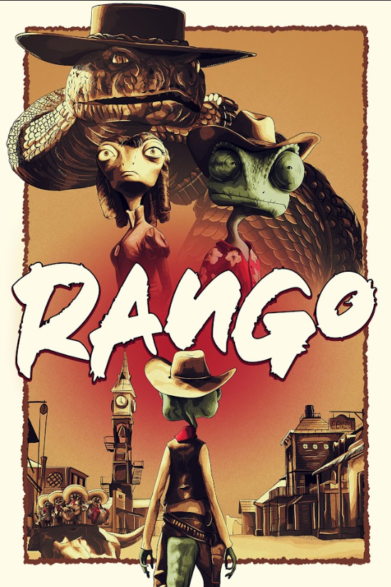 Rango 2011 Poster 24x36 - Johnny Depp Animated Western Adventure Comedy