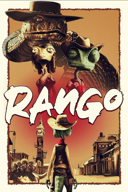 Rango 2011 Poster 24x36 - Johnny Depp Animated Western Adventure Comedy