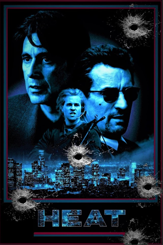 Heat 1995 Poster 24x36 - Al Pacino Robert De Niro Crime Thriller High-Stakes