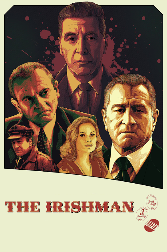 The Irishman (2019) 24x36 Movie Poster, Robert De Niro, Al Pacino, Joe Pesci