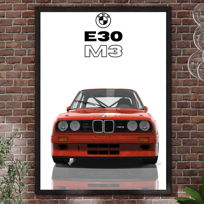 BMW E30 M3 24X36 WALL POSTERS MAN CAVE GARAGE GERMANY RACING E36 E46 E90 RACE M4