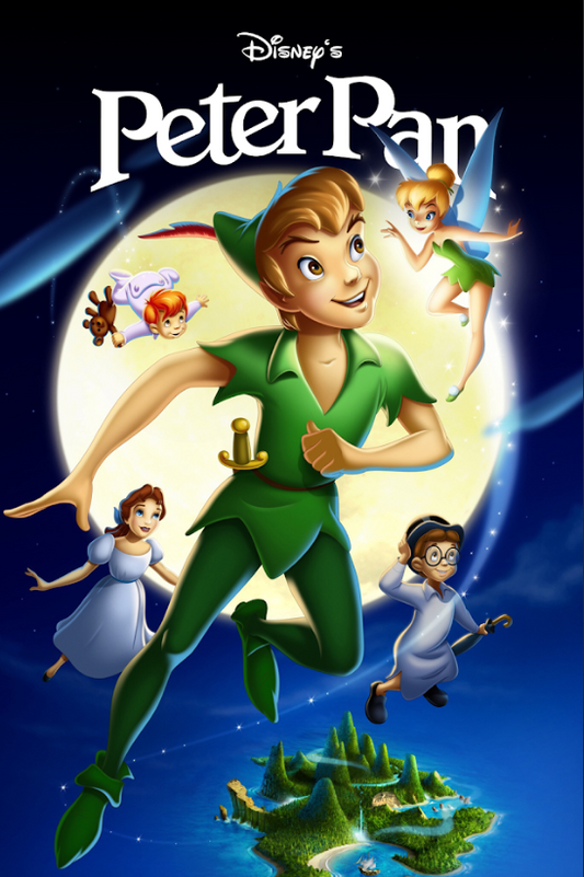 Peter Pan (1953) 24x36 Movie Poster, Disney Animated Classic, Rare Vintage Art - PosterFire.com