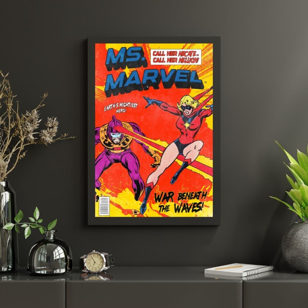 ms marvel 24x36 comic book poster captain she-hulk women she shed woman cave - PosterFire.com