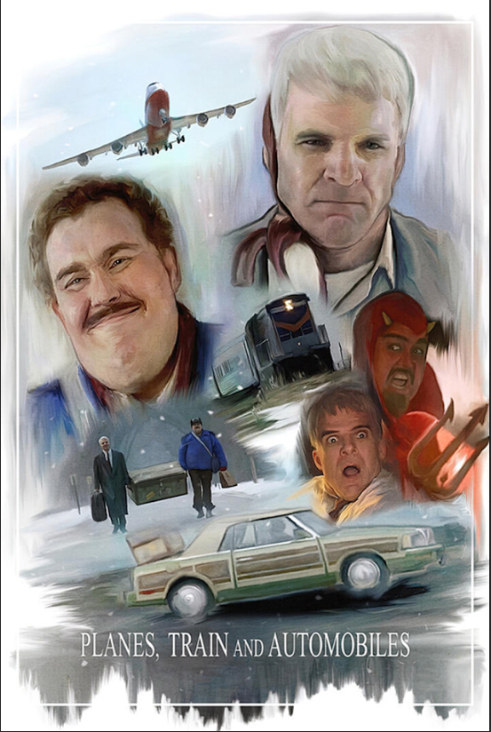 Planes, Trains and Automobiles 1987 Poster 24x36 - John Candy Steve Martin