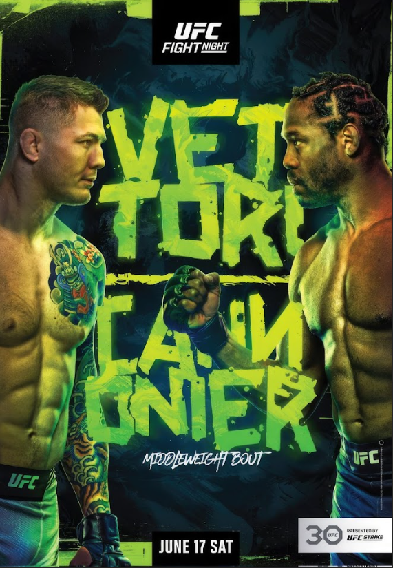 Vettori vs Cannonier Poster 24x36 - Middleweight Clash, UFC Fight Night, Dynamic - PosterFire.com