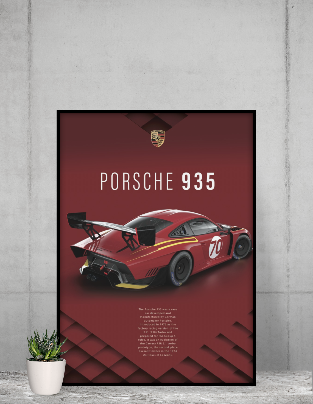 Porsche 935 24X36 poster Germany 959 911 Racing DTM Rally Good Wood Euro 917 944