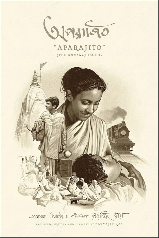 Aparajito (1956) Poster - 24x36 | Satyajit Ray | Indian Cinema Classic | Drama - PosterFire.com