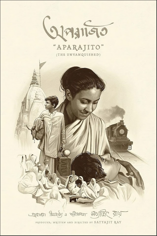 Aparajito (1956) Poster - 24x36 | Satyajit Ray | Indian Cinema Classic | Drama - PosterFire.com