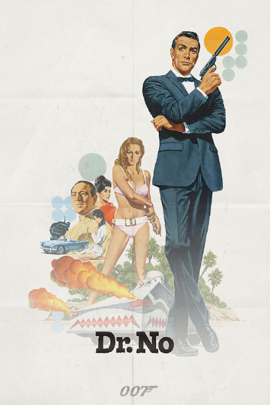 Dr. No 1962 Movie Poster 24x36 - Sean Connery Iconic James Bond Spy Thriller - PosterFire.com