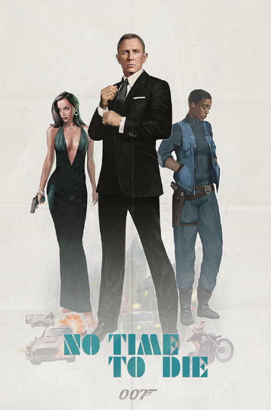 No Time to Die 2021 Movie Poster 24x36 - James Bond, Daniel Craig, Action Thrill - PosterFire.com