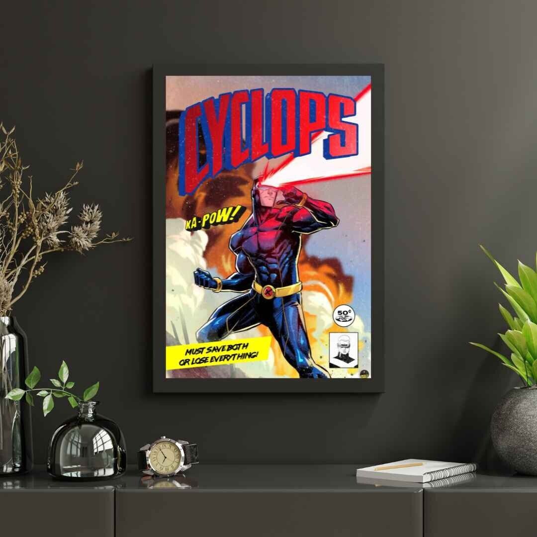 cyclops poster 24x36 xmen uncanny game room artwork man vace comic book vintage - PosterFire.com