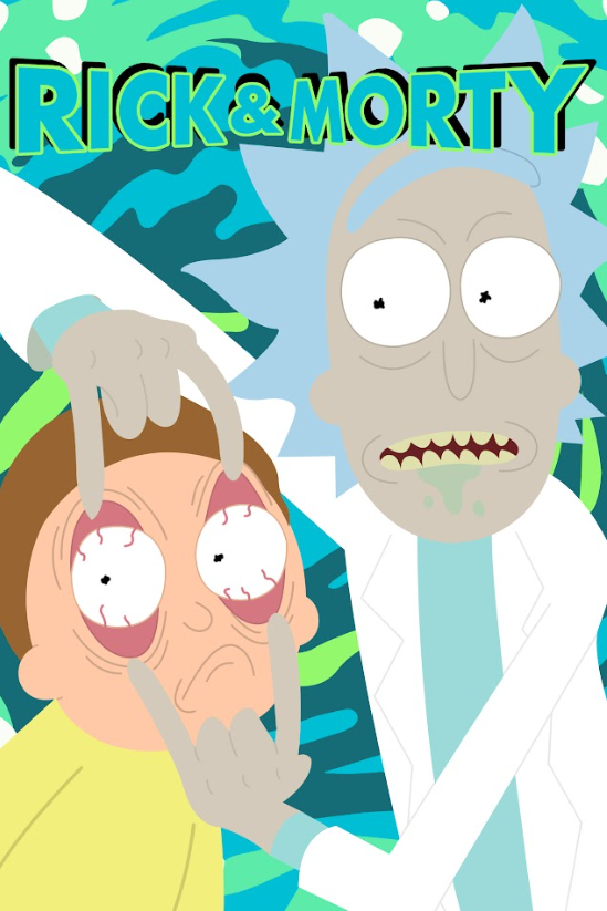 Rick and Morty 2013 Poster 24x36 - Animated Sci-Fi Comedy Cult Hit Wacky