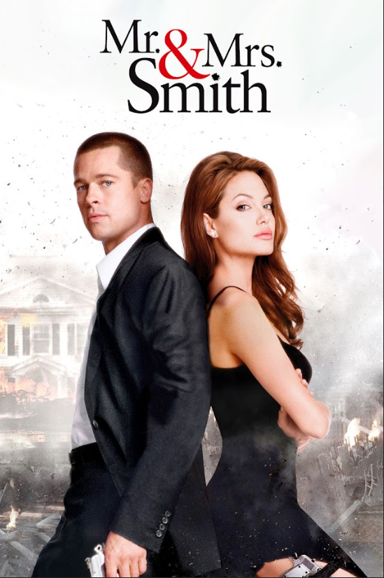 Mr. & Mrs. Smith 2005 Poster 24x36 Brad Pitt Angelina Jolie Action Comedy Spy - PosterFire.com