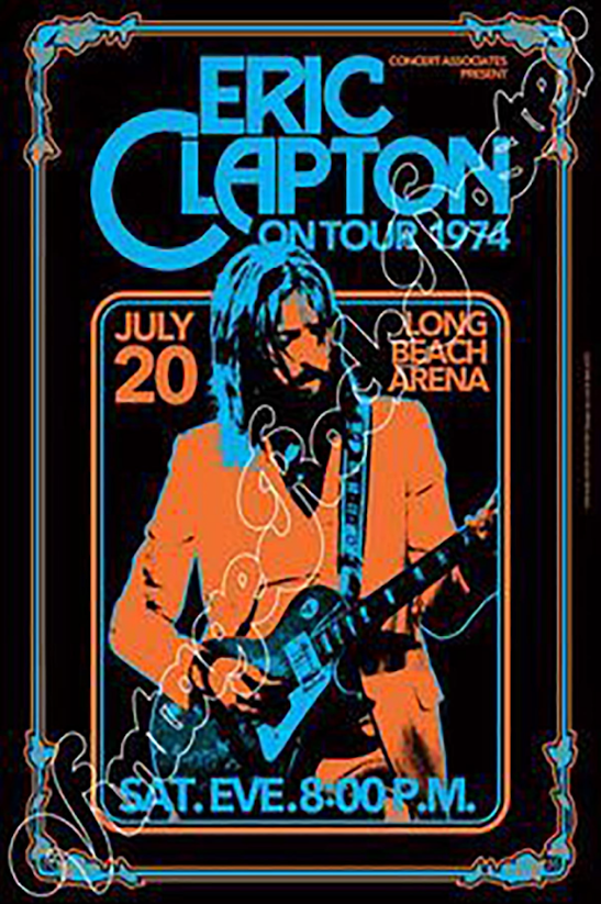 Eric Clapton Poster 24x36 Legendary Blues Rock Guitarist Music Icon