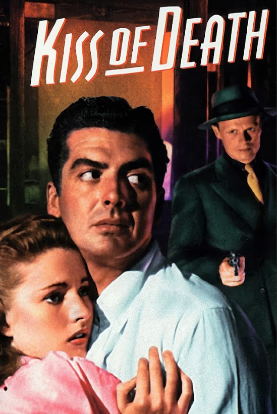 Kiss of Death 1947 Movie Poster 24x36 - Film Noir Classic, Crime Drama, Richard - PosterFire.com