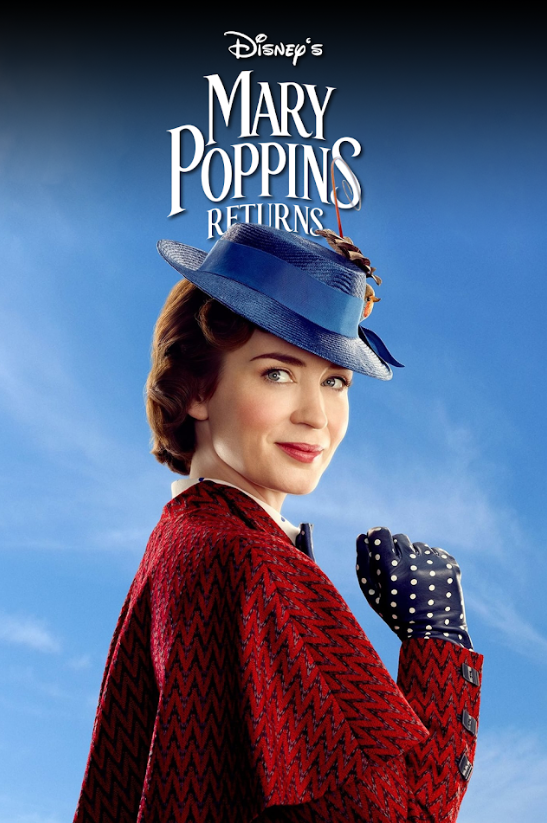 Mary Poppins Returns 2018 Movie Poster 24x36 - Enchanting Sequel with Emily - PosterFire.com