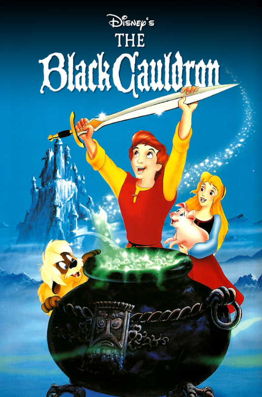 The Black Cauldron (1985) 24x36 Movie Poster, Disney Animated Fantasy