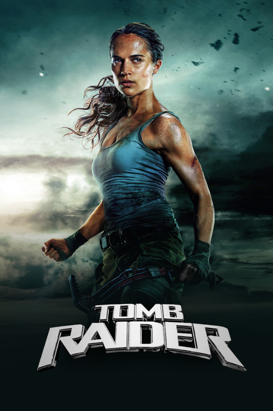 Tomb Raider 2018 Movie Poster 24x36 Action Adventure with Alicia Vikander & Bold - PosterFire.com