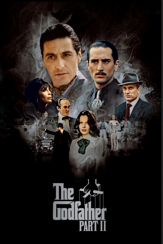 The Godfather Part II (1974) 24x36 Movie Poster Iconic Mafia Crime Drama Art - PosterFire.com