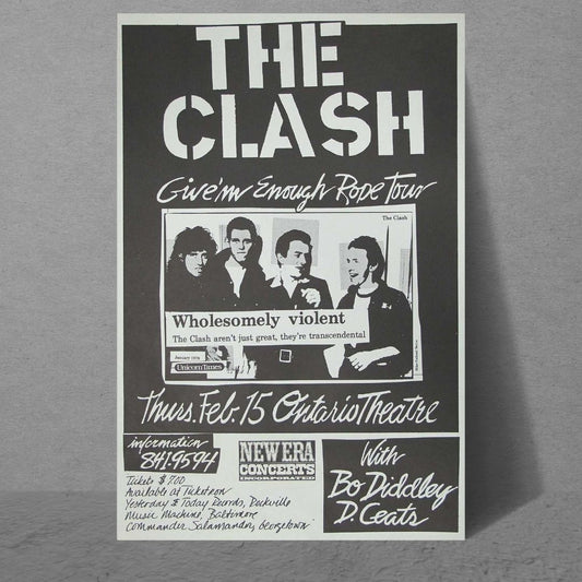 The Clash give em enough rope tour poster 24x36 punk rock london Ontario theater