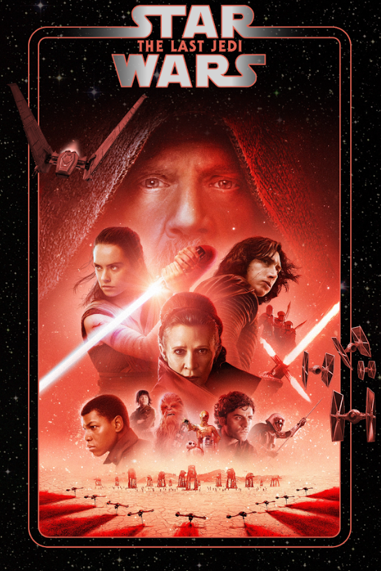 Star Wars: The Last Jedi (2017) 24x36 Movie Poster Epic Sci-Fi Adventure Art